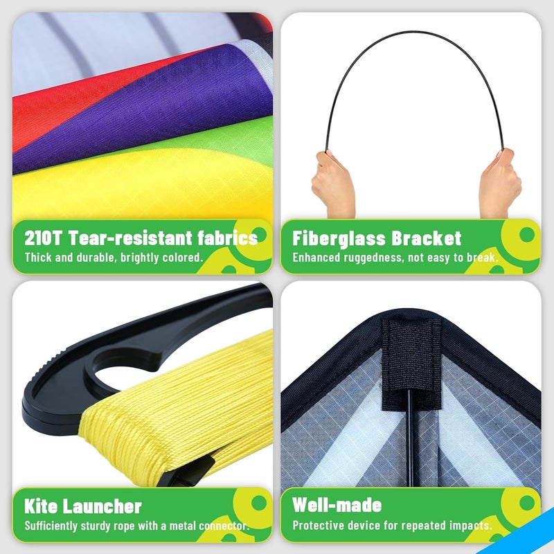 Doinfly Delta Kites for Kids & Adults, Extremely Easy to Fly, Single Line Beach Kite - Image 3